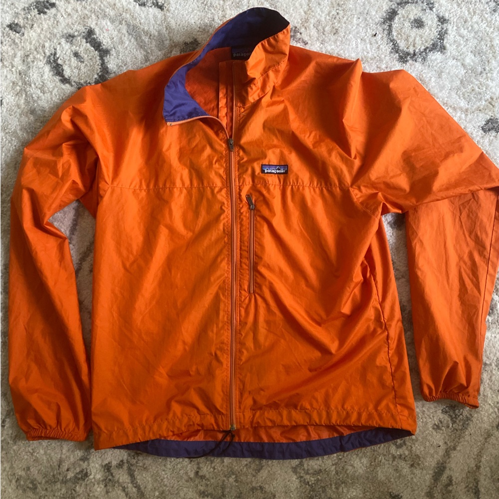 Patagonia Full Zip Windbreaker Jacket Women’s Size Medium Orange Nylon